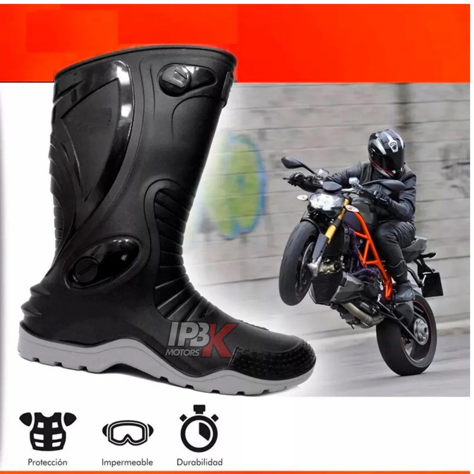Botas Caucho 100 Impermeable Moto